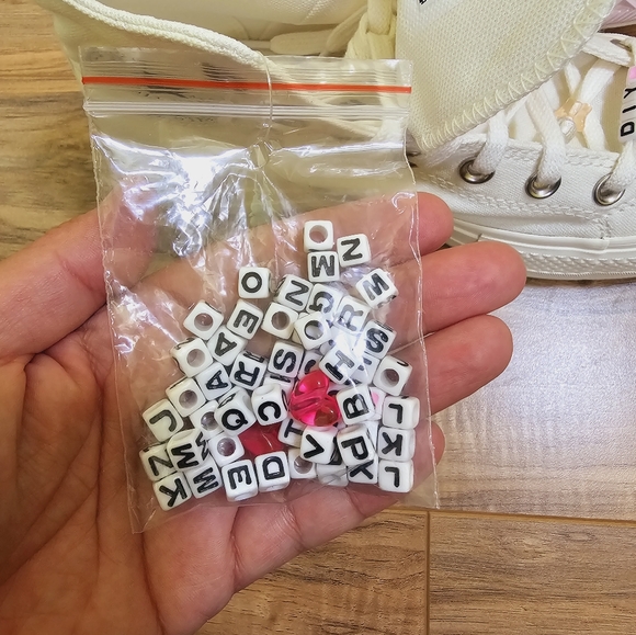 Chuck Taylor All Star Lift Platform DIY Beads, size US 7.5 - Picture 10 of 12